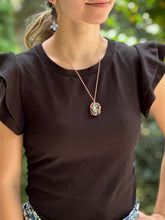 Load image into Gallery viewer, Labradorite and Copper Swirl Pendant