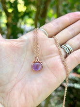 Load image into Gallery viewer, Tiny Amethyst and Copper Pendant