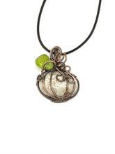 Load image into Gallery viewer, Fossil Pumpkin with Glass Leaf