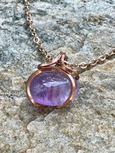 Load image into Gallery viewer, Tiny Amethyst and Copper Pendant