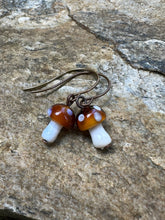 Load image into Gallery viewer, Glass Mushroom Earrings