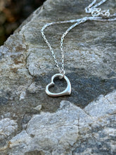 Load image into Gallery viewer, Sterling Silver Floating Heart Necklace