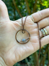 Load image into Gallery viewer, Labradorite Circle Pendant in Copper 