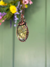 Load image into Gallery viewer, Labradorite and Copper Large Statement Pendant