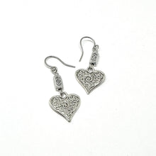 Load image into Gallery viewer, Vintage Heart Earrings