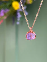 Load image into Gallery viewer, Tiny Amethyst and Copper Pendant