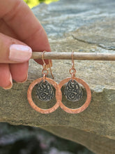 Load image into Gallery viewer, Hammered Copper Dangles