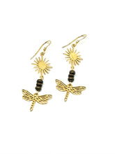 Load image into Gallery viewer, Dragonfly Dangle Earrings
