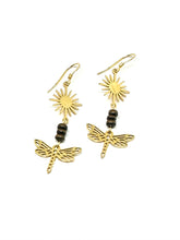 Load image into Gallery viewer, Dragonfly Dangle Earrings