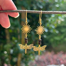 Load image into Gallery viewer, Dragonfly Dangle Earrings