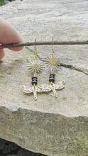 Load and play video in Gallery viewer, Dragonfly Dangle Earrings