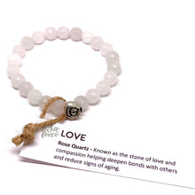 Load image into Gallery viewer, Rose Quartz Stone Bracelet - Love