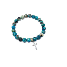 Load image into Gallery viewer, Ocean Agate Stone Bracelet - Faith