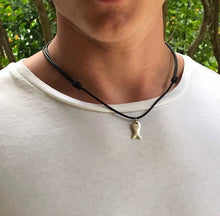 Load image into Gallery viewer, Greek Fish Leather Necklace
