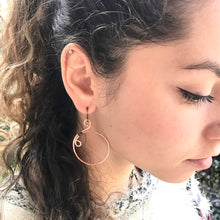 Load image into Gallery viewer, Copper Hoop Earrings