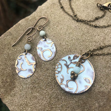 Load image into Gallery viewer, Blue Amazonite - Hand-Painted Necklace/Earring Set