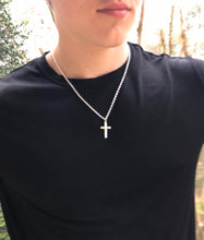 Load image into Gallery viewer, Classic Sterling Men's Cross Necklace
