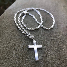 Load image into Gallery viewer, Classic Sterling Men's Cross Necklace