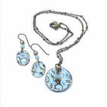 Load image into Gallery viewer, Blue Amazonite - Hand-Painted Necklace/Earring Set