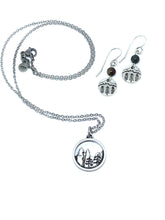 Load image into Gallery viewer, Mountain Necklace/Earrings Set