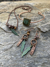 Load image into Gallery viewer, Jasper Feather Copper Earrings - Arches