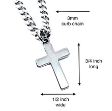 Load image into Gallery viewer, Small Stainless Steel Cross Necklace