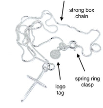 Load image into Gallery viewer, Woman's Silver Cross Necklace
