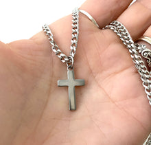 Load image into Gallery viewer, Small Stainless Steel Cross Necklace