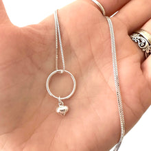 Load image into Gallery viewer, Sterling Circle Heart Necklace