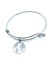 Load image into Gallery viewer, Globe Bangle Bracelet