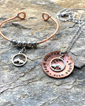 Load image into Gallery viewer, Mountain Copper Cuff Bracelet - Grand Tetons