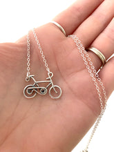 Load image into Gallery viewer, Silver Bicycle Necklace
