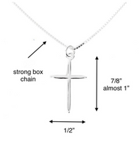 Load image into Gallery viewer, Woman's Silver Cross Necklace
