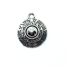 Load image into Gallery viewer, Antique silver round pendant

