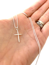 Load image into Gallery viewer, Woman's Silver Cross Necklace