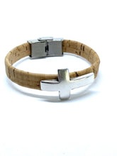 Load image into Gallery viewer, Cork Cross Bracelet
