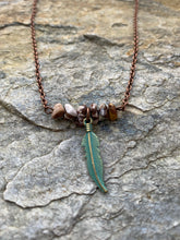 Load image into Gallery viewer, Jasper Feather Copper Necklace - Arches