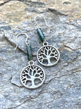 Load image into Gallery viewer, Tree of Life Moss Agate Earrings - Sequoia