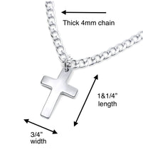 Load image into Gallery viewer, Stainless Steel Men's Cross Necklace