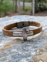 Load image into Gallery viewer, Cork Cross Bracelet