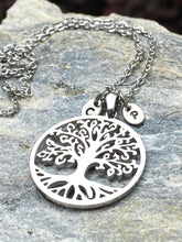 Load image into Gallery viewer, Tree Of Life Initial Necklace