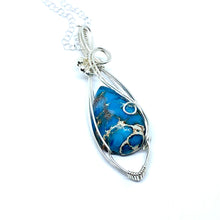 Load image into Gallery viewer, Ocean Agate Silver Stone Pendant