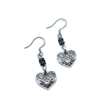 Load image into Gallery viewer, Vintage Heart Earring and Necklace Set
