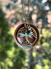 Load image into Gallery viewer, Family Tree Dragonfly Necklace