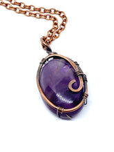 Load image into Gallery viewer, Amethyst Copper Pendant