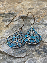 Load image into Gallery viewer, Blue Filigree Earrings -Rocky Mountains
