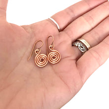 Load image into Gallery viewer, Copper Swirl Earrings (1 inch)
