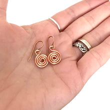 Load image into Gallery viewer, Copper Swirl Earrings (1 inch)