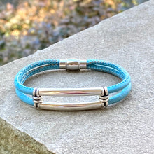 Load image into Gallery viewer, Slim Silver Cork Bracelet
