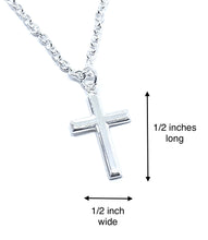 Load image into Gallery viewer, Sterling Silver Men's Cross Necklace